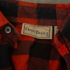 Open Trails Med Red and Black Lumber Jack Flannel